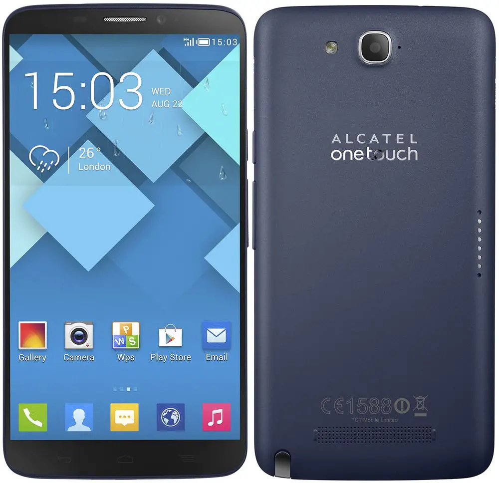 alcatel one touch bouncing balls in right hand corner