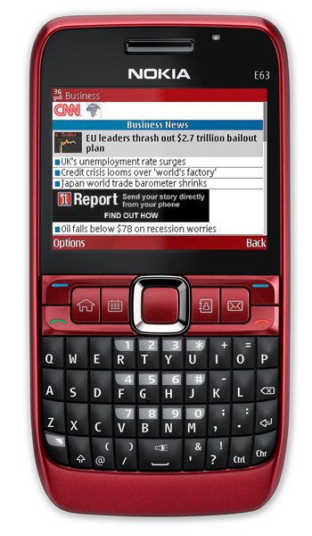 Nokia E63 Specs, review, opinions, comparisons